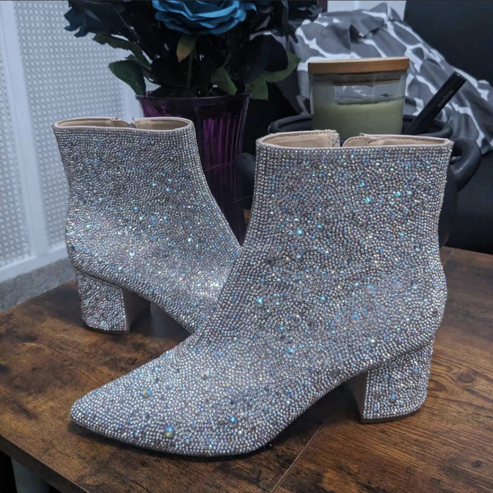 Betsy Johnson Cady Rhinestone Booties